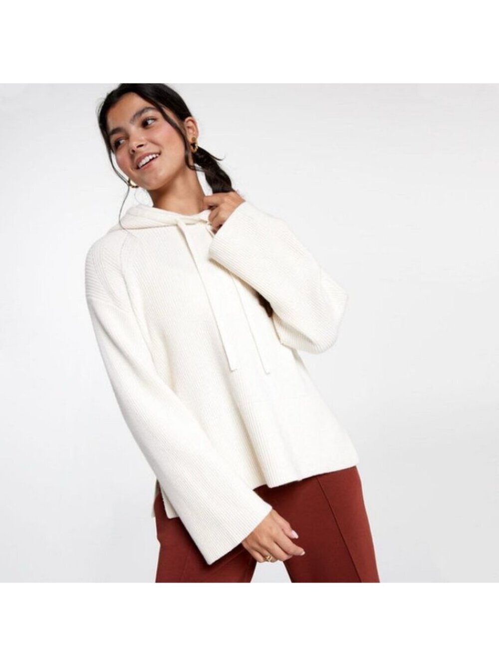 CALIA By Carrie Underwood XL Cream Relaxed Fit Oversize Hoodie Raglan Sleeve